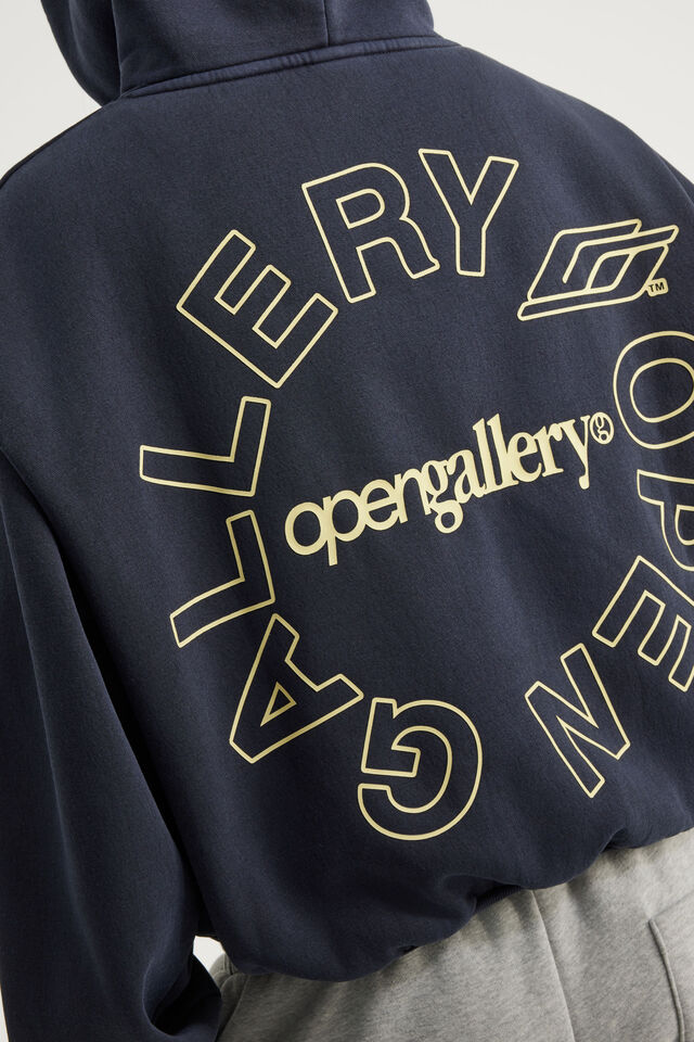 Open Gallery Boxy Hoodie, OG WASHED SEAL/CONSIDERED DESIGN