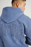 Notion Zip Thru Hoodie, NTN WASHED BOSTON BLUE/TATTOO - example image 4