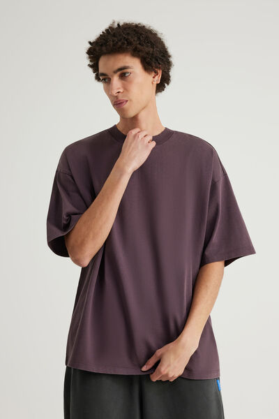 Authentics Heavy Weight Box Fit Tshirt, WASHED FROZEN BERRY