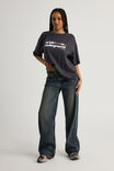 Oversized Graphic Tee, WASHED BLACK/NYC UNDERGROUND - alternate image 2