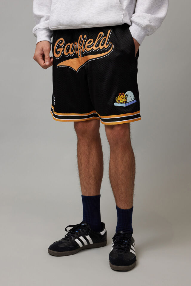 Garfield Basketball Short, LCN GAR BLACK/CLASSIC GARFIELD