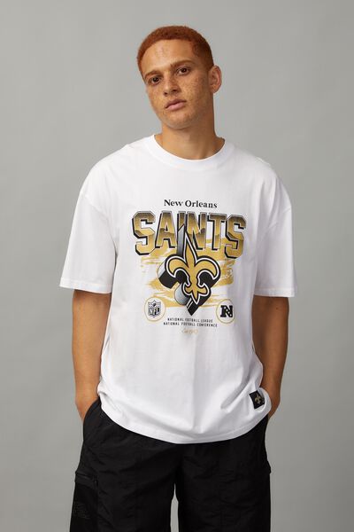 Oversized Nfl T Shirt, LCN NFL WHITE/NEW ORLEANS SAINTS