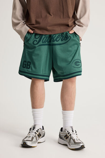 Nfl Basketball Short, LCN NFL GREEN/GREEN BAY PACKERS STEALTH