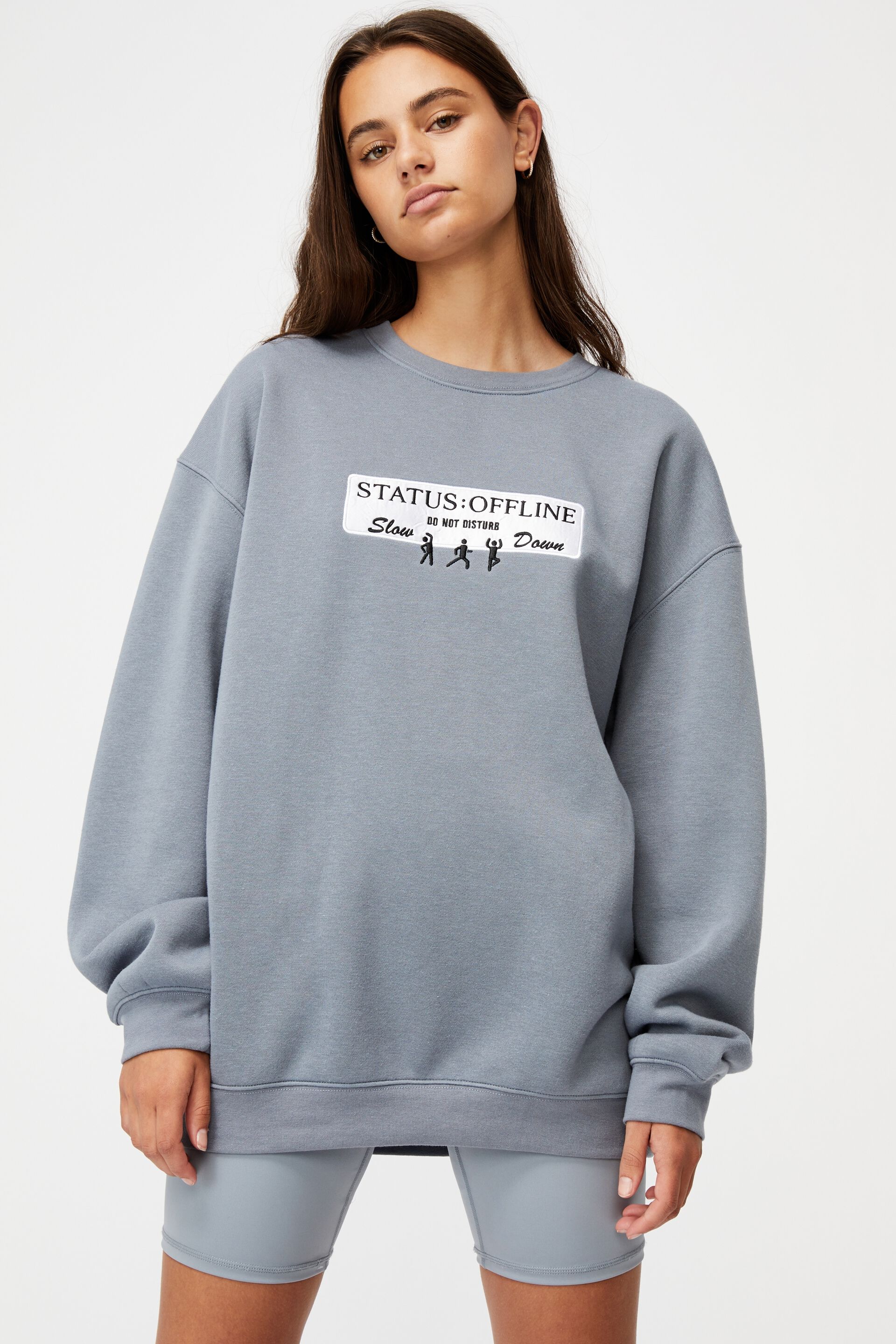 factorie oversized crew neck sweater