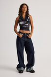Graphic Cowl Neck Halter, BLACK/AMELIA FLORAL - alternate image 2
