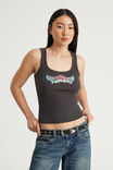 Eyelet Social Belt, BLACK W SILVER EYELETS - example image 2