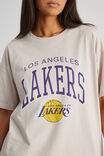 Nba Baggy Graphic Tee, LCN NBA LIGHT STONE/LA LAKERS - alternate image 4