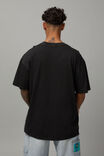 Oversized Music Merch T Shirt, LCN MT WASHED BLACK/WU TANG - alternate image 3