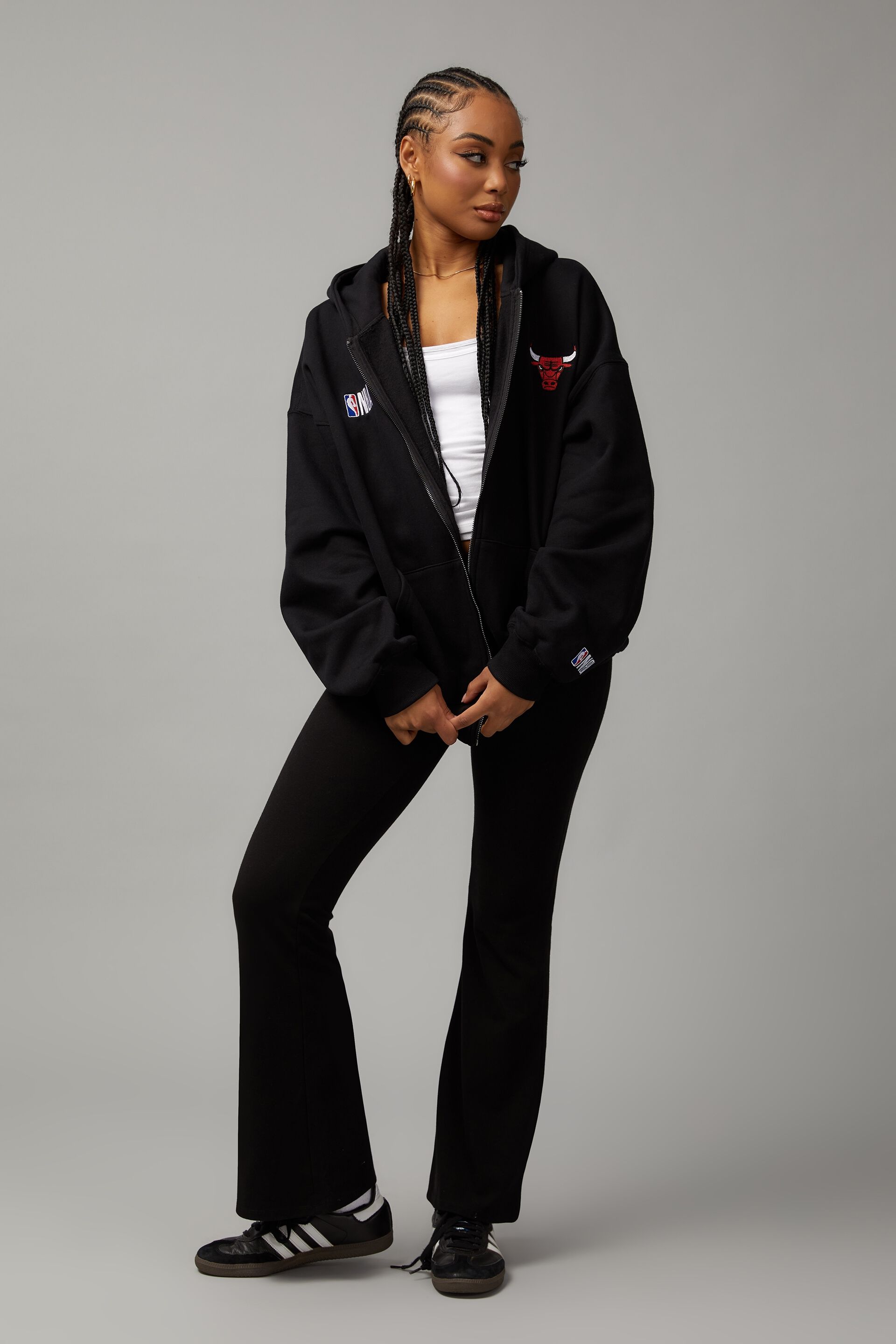Lcn Nba Oversized Zip Through Hoodie