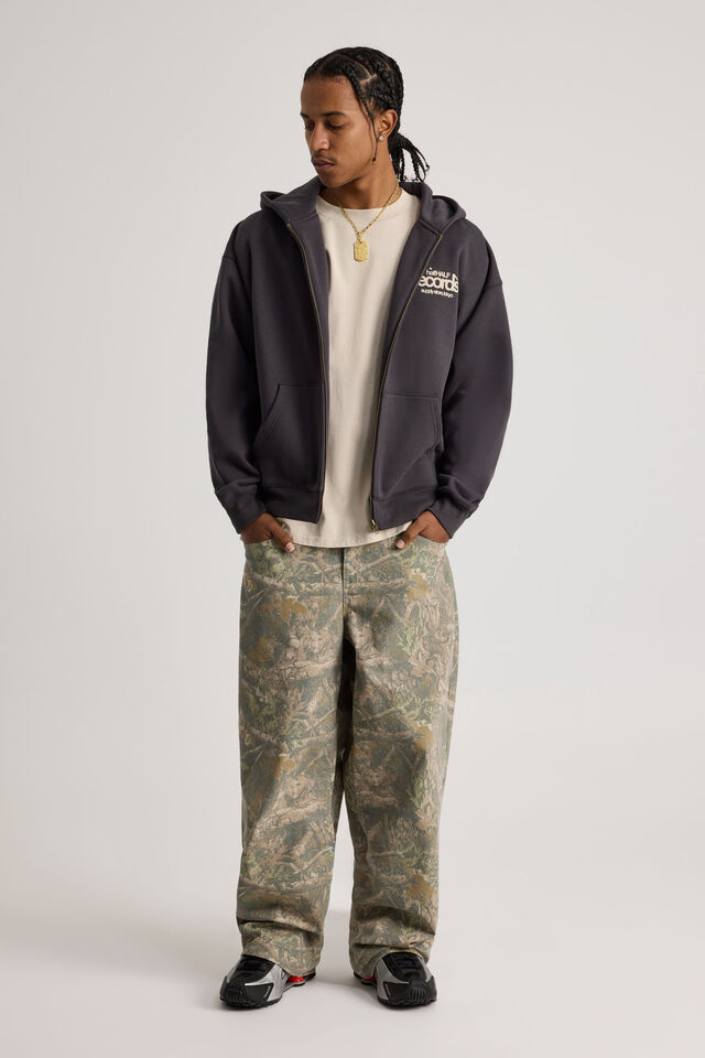 Half Half Zip Thru Hoodie, HH SLATE/HALF HALF SUPPLY STORE