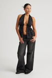 Backless Halter Tie Top, BLACK - alternate image 2