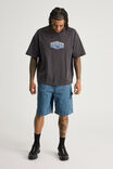 Half Half Painter Baggy Denim Short, CLASSIC INDIGO - alternate image 2