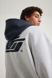 Open Gallery Zip Thru Hoodie, OG SILVER MARLE/NAVY SPLICE - alternate image 1