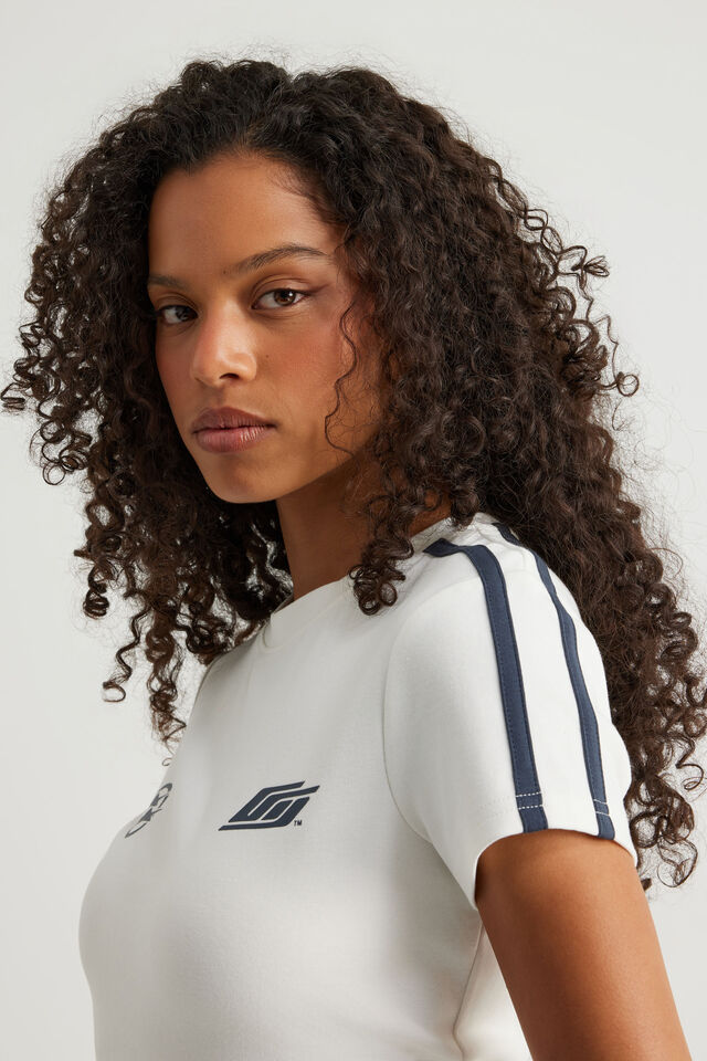 Fitted Graphic Tee, CLOUD/OG PIPING