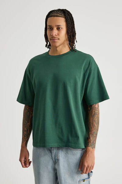 Authentics Heavy Weight Box Fit Tshirt, WASHED GREEN