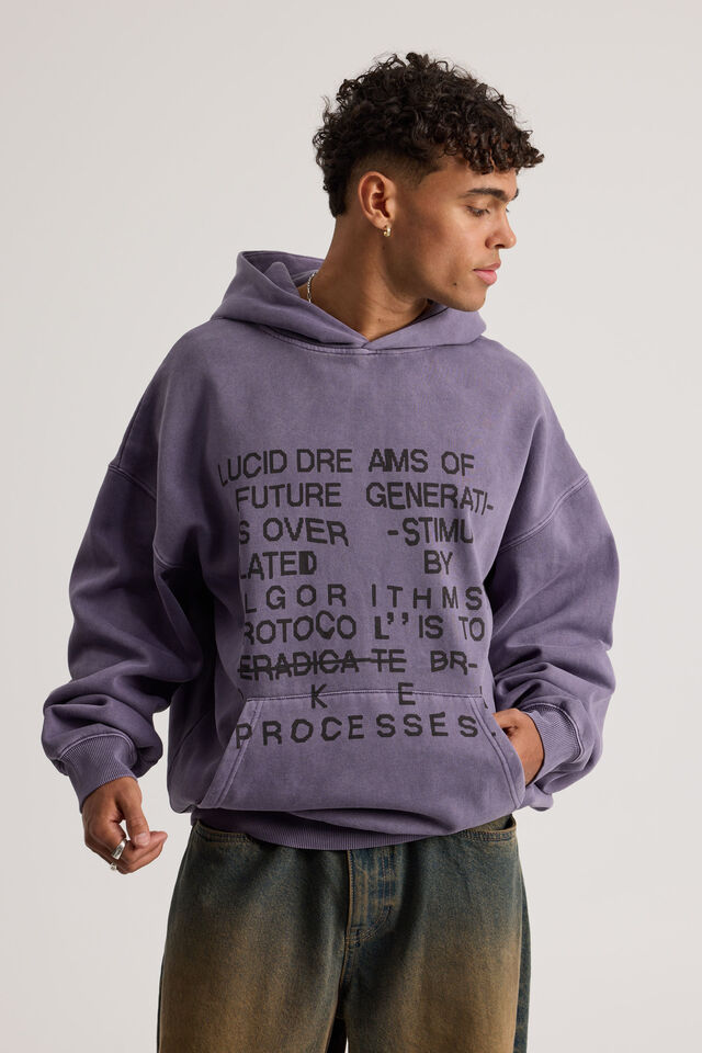 Notion Hoodie, NTN WASHED PURPLE DOVE/TEAL HAZE