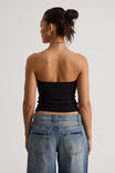 Leni Longline Gathered Bandeau, BLACK - alternate image 3