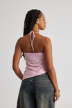 Amalie Cowl Halter Top, PINKIE PIE - alternate image 3