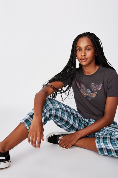 Fitted Graphic T Shirt, EAGLE ROSE/ASPHALT