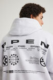 Open Gallery Hoodie, OG SILVER MARLE/DIALOGUE VIA GARMENT - alternate image 3