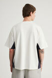 Half Half Box Fit Panelled Tee, HH CLOUD/NAVY BLAZER TREKKER - example image 3