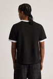Half Half Slim Fit Ringer Tshirt, HH BLACK/WHITE WIDE HALF HALF PILL - alternate image 3