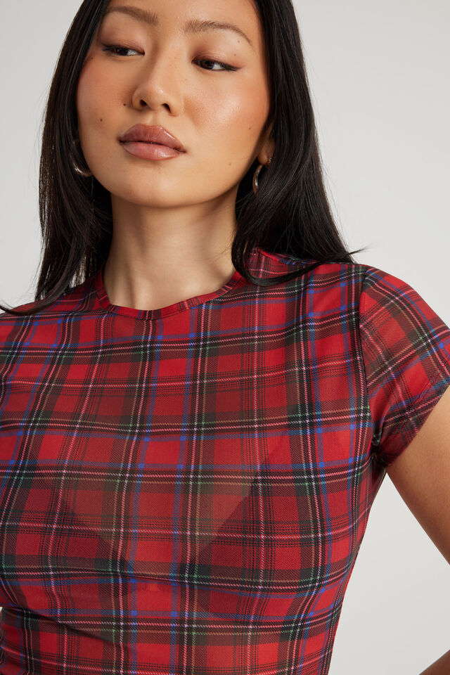 Mesh Tee, PLAID