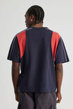 Half Half Box Fit Panelled Graphic Tshirt, HH NAVY BLAZER VARSITY RED/HH PERFORMANCE - example image 3