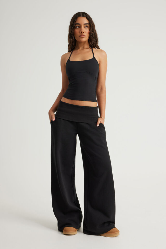 Snatched Halter Top, BLACK