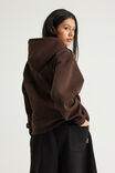 Authentics Boxy Zip Thru Hoodie, WALNUT - example image 3