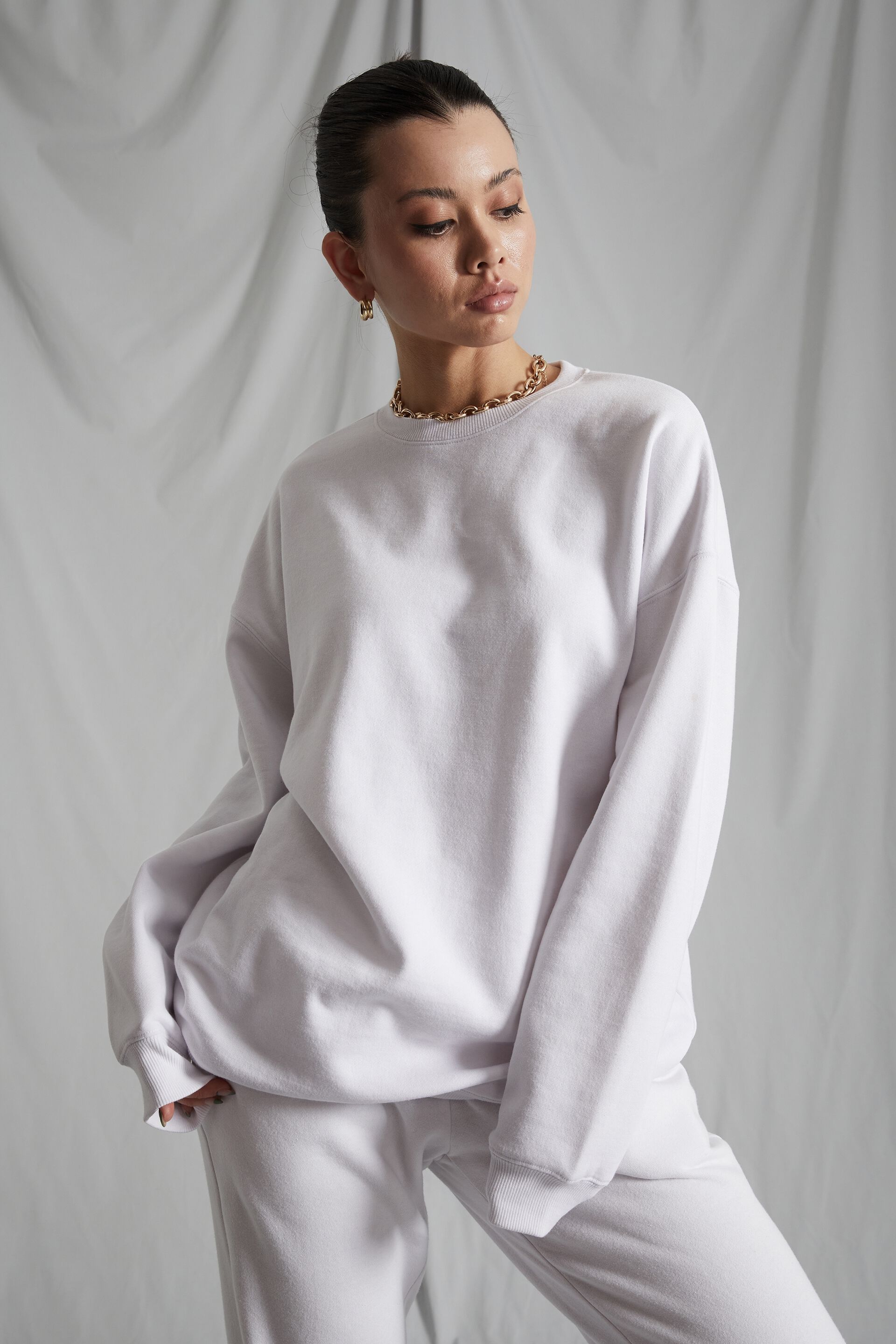 Factorie oversized crew neck sweater Clearance