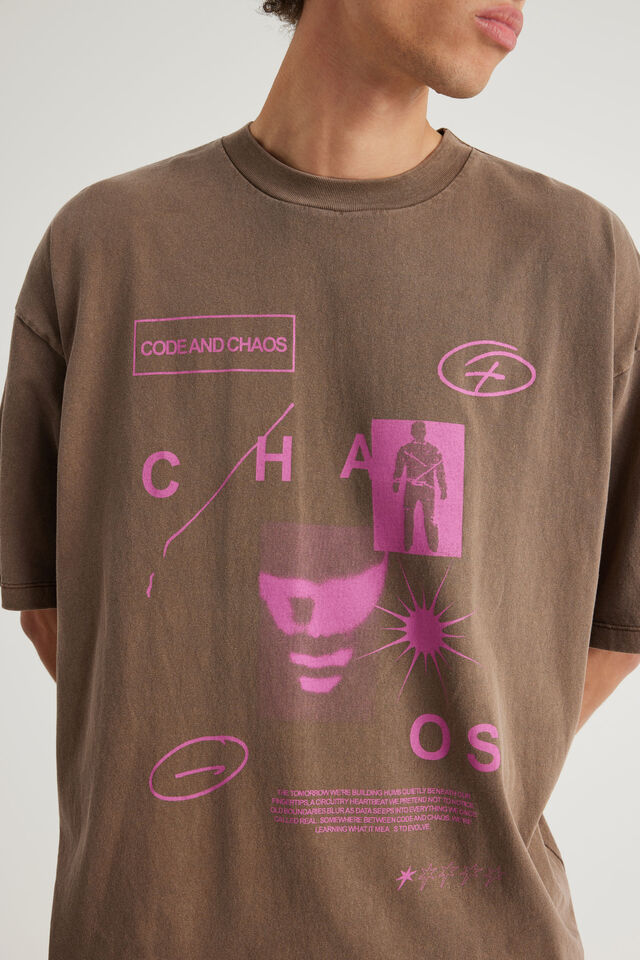 Notion Vintage Graphic Tshirt, NTN WASHED EARTH/CODE AND CHAOS