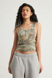 Henley Scoop Neck Tank, SUMMER CAMO - example image 1