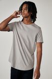 Curved T Shirt, STEEL