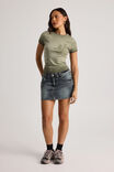 Stretch Denim Skirt, MIDNIGHT INDIGO - alternate image 2