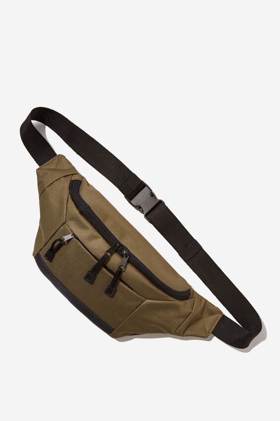 Square Sling Bag, KHAKI