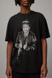 Oversized Music Merch T Shirt, LCN MT WASHED BLACK/EAZY E HERO - alternate image 4