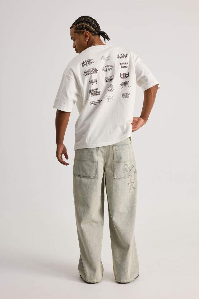 Half Half El Grande Baggy Jean, DESERT BLEACH
