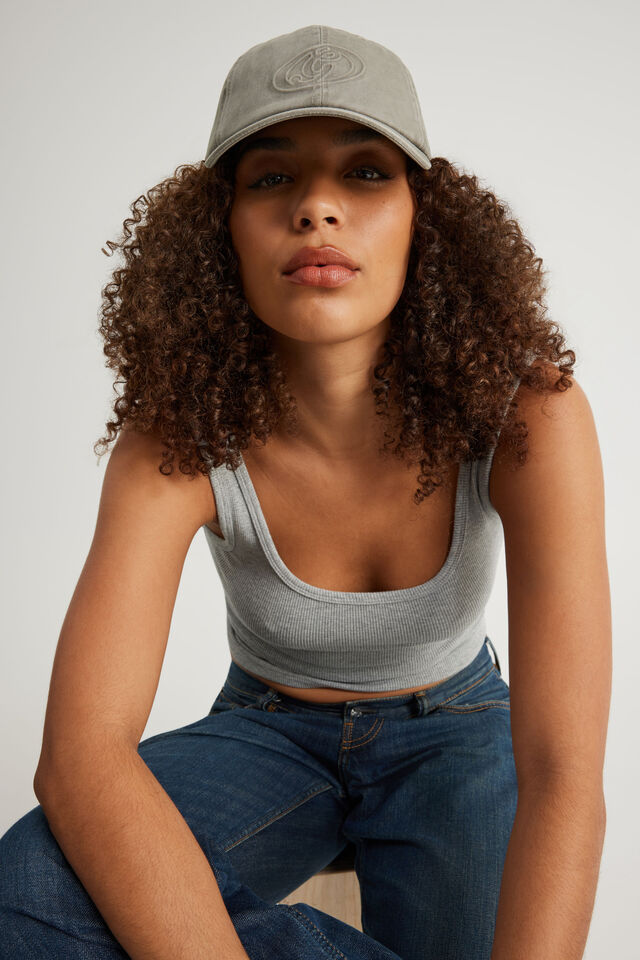 Open Gallery G Logo Dad Cap, OPEN GALLERY BEIGE TONAL EMB