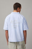 Boxy Cropped Short Sleeve Shirt, CAROLINA BLUE OXFORD - alternate image 3