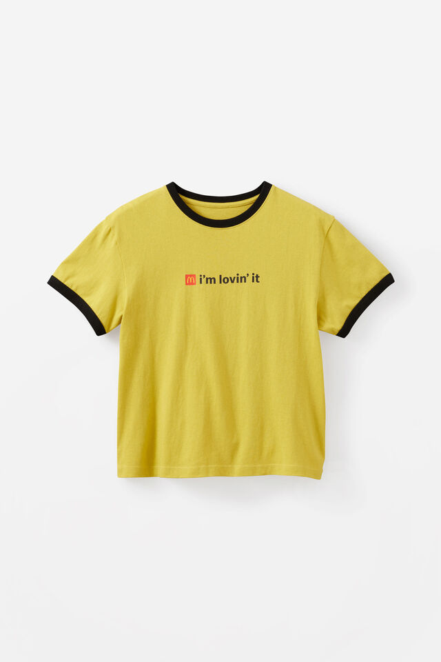 Mcdonalds Regular Tee, LCN MCD YELLOW/QUALITY YOU CAN TASTE