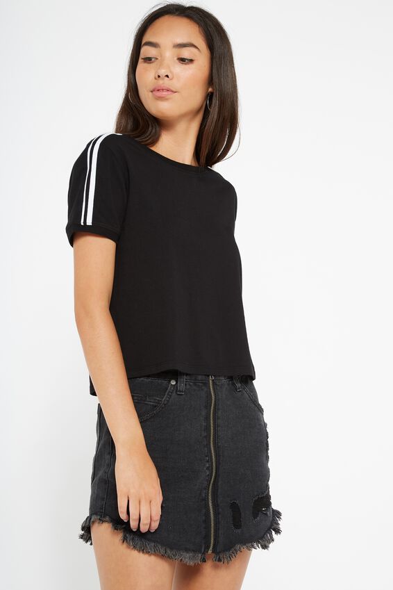 True Ringer Tee 3, BLACK/WHITE BINDING