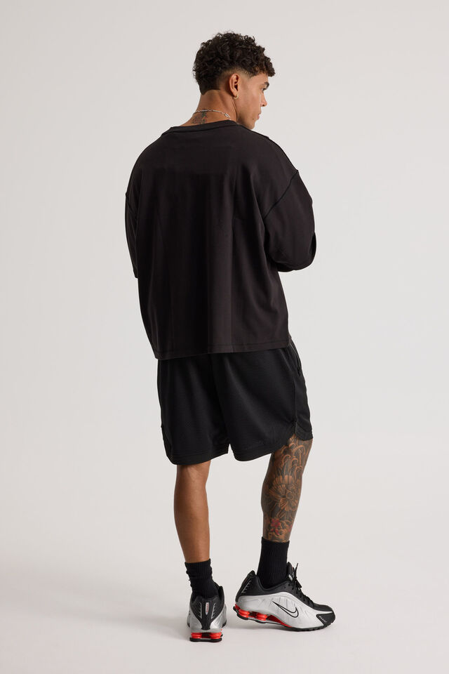 Nfl Basketball Short, LCN NFL BLACK/RAIDERS BLACK STEALTH