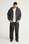 Authentics Boxy Zip Thru Hoodie, SLATE - example image 2