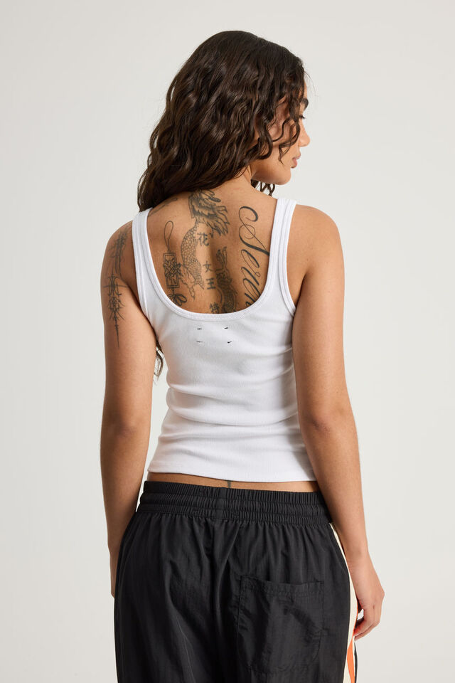 Open Gallery Rib Tank, WHITE/OG
