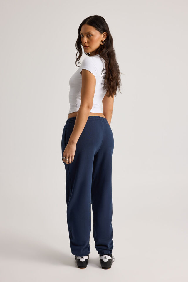 Cuffed Slouchy Trackpant, NAVY BLAZER