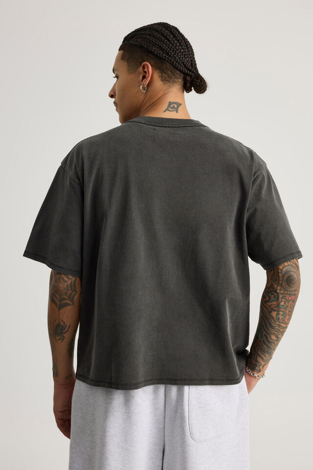 Open Gallery Box Fit Tshirt, OG WASHED BLACK/SHARP EDGES