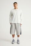 Authentics Baggy Track Short, GREY MARLE/SLATE PANEL - example image 2