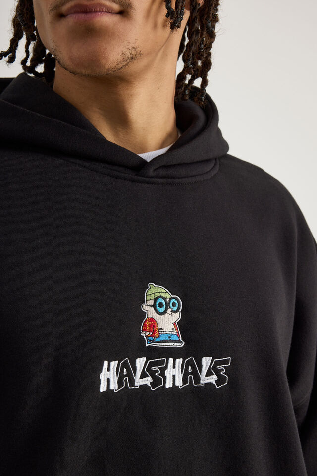 Cartoon Network X Half Half Hoodie, LCN WB BLACK/DEXTER DRIP