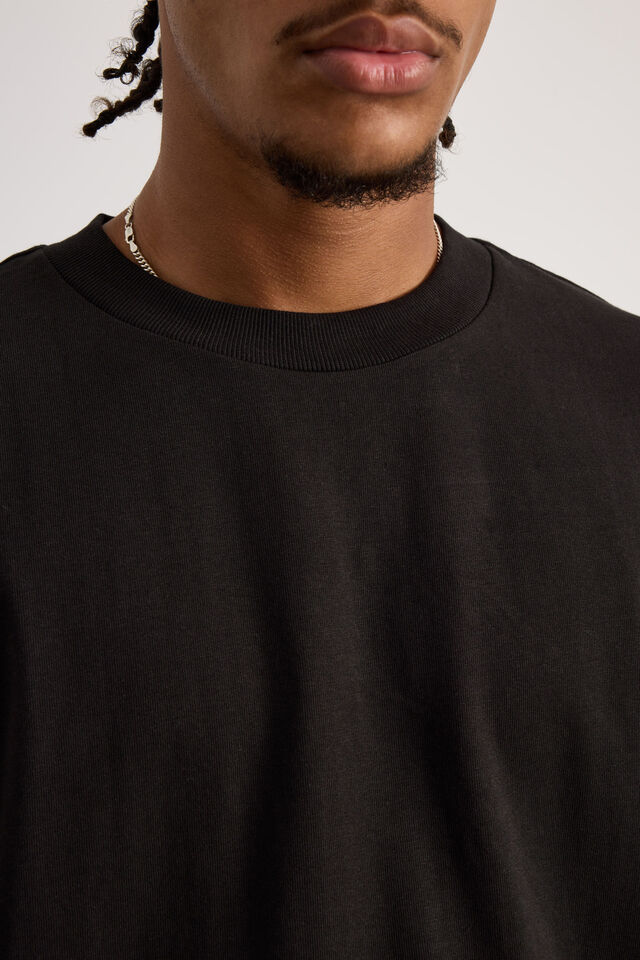 Heavy Weight Box Fit Tshirt, BLACK